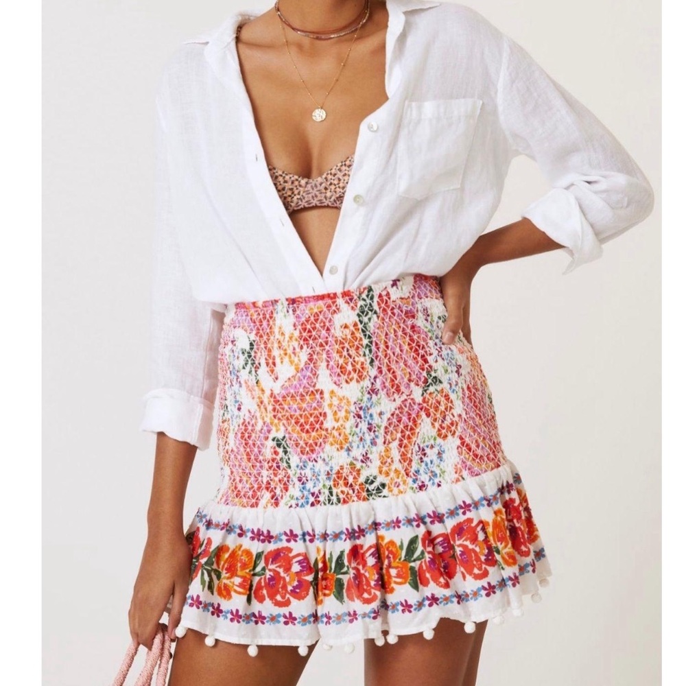 Anthropologie patterned skirt